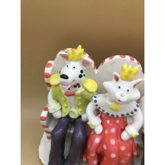 Reigning Cats & Dogs Sexton Sculpture - Unique Ceramic Figurine - Picture 3 of 13